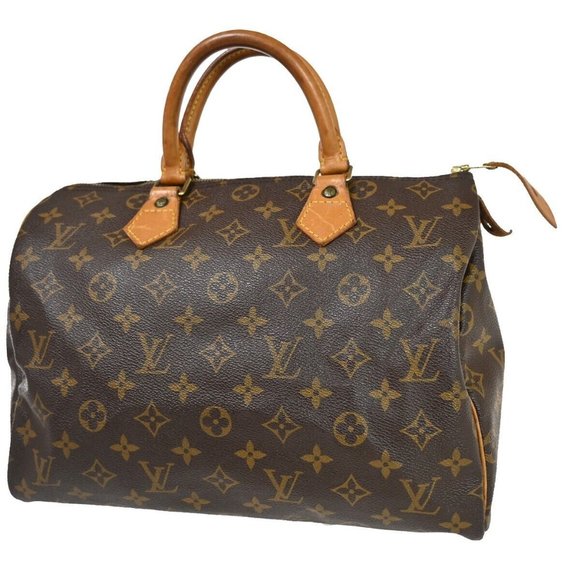 LOUIS VUITTON Speedy 30 Travel Hand Bag Monogram Leather Brown M41526 81HB744 - Picture 1 of 16